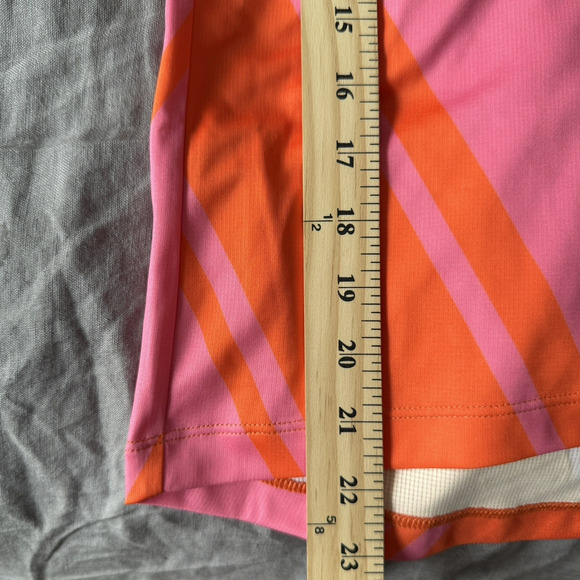Perfect Moment Long Sleeve Thermal Top Half Zip Pink and Orange Chevron Print XS - Picture 10 of 11